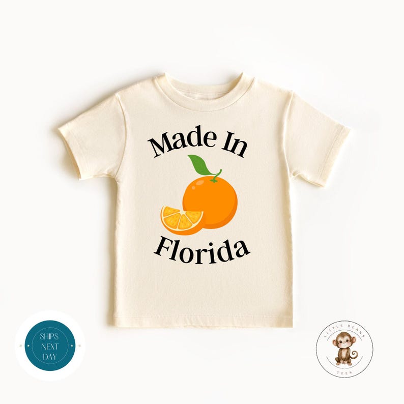 Made in Florida Natural Onesie® | State Baby Onesie® | Cute Baby Shower Gift | Long Distance Baby Gift image 4
