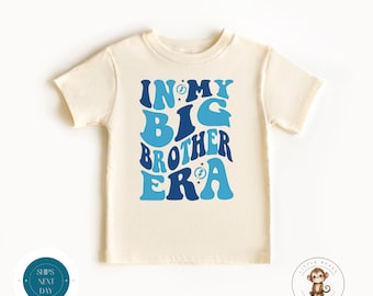 In My Big Brother Era Blue Baby Onesie® | Brother Tshirt | Custom Baby Bodysuit | Big Brother Tee