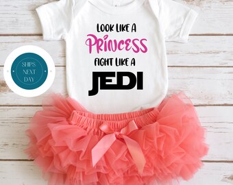 Look Like A Princess Jedi Onesie® | Custom Baby Onesie® | Star Wars Custom Tshirt