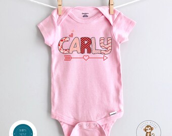 Custom Valentine Personalized Baby Pink Onesie®, Valentine Kids Hoodie, Valentine Name Sweater, Toddler  Valentine Name Tshirt