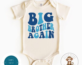 Big Brother Again Kids Baby Onesie®  | Big Brother Kids Tshirt | Brother Onesie® | Big Brother Tee
