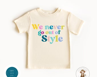 Never Go Out of Style Color Natural Baby Onesie® | Retro Onesie® | Custom Baby Bodysuit | Cute Taylor Onesie®