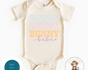 Bunny Babe Stack Easter Baby Onesie® | Cute Easter Kids Tshirt | Custom Easter Kids Tee | Easter Bunny Gift