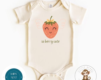 So Berry Cute Baby Onesie® | Strawberry Kids Shirt | Baby Shower Gift