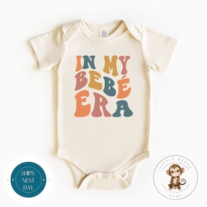 In My Bebe Era Retro Natural Baby Onesie® | Kids Tshirt | Custom Baby Bodysuit | Baby Shower Gift
