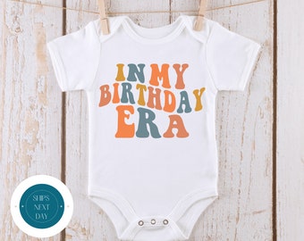 In My Birthday Era Custom Baby Onesie® | Retro Birthday Kids Tshirt | Cute Kids Gift | Retro Birthday Onesie®