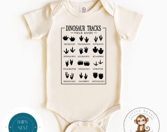 Dinosaur Tracks Baby Onesie® | Baby Shower Gift | Dinosaur Footprints Kids Tshirt