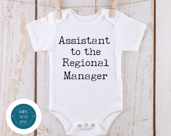 Assistant to the Regional Manager Onesie® | Funny Cute Onesie® | Cute Baby Shower Gift | Dwight Office Onesie®