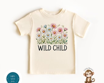Wild Child Flowers Shirt | Cute Toddler Sweatshirt | Girls Wild Child Baby Onesie®