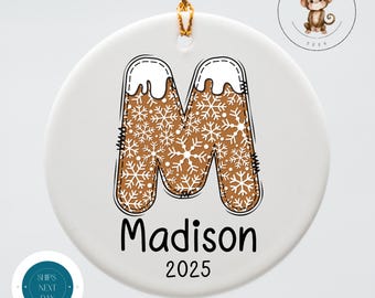Personalized Kids Christmas Ornament: Sugar Cookie Name Keepsake