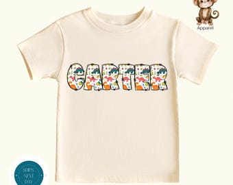 Personalized Dinosaur Name Kids Shirt | Custom Dino Tshirt | Cute Boys Sweatshirt | New Baby Onesie®