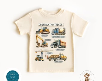 Construction Trucks Kids Tshirt | Dumptruck Boys Sweatshirt | Custom Construction Baby Onesie®