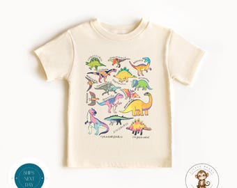 Dinosaur Names Kids Tshirt | Watercolor Dino Boys Sweatshirt | Dino Baby Onesie®