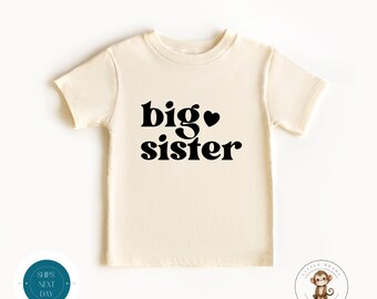 Big Sister Retro Baby Onesie® | Big Sister Tshirt | Custom Sister Tshirt | Cute Sister Onesie®