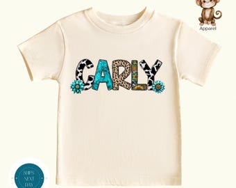 Personalized Cowgirl Girls Name Shirt | Custom Girls Name Tshirt | Cute Girls Sweatshirt | New Baby Onesie® Gift