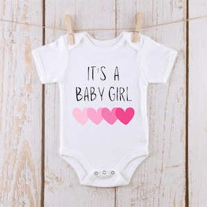 Its a Girl | Reveal Baby Onesie® | Kids Tshirt | Custom Baby Bodysuit | Announcement Onesie®