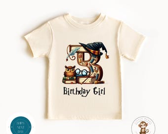 Wizard Themed Third Birthday Kids Tshirt | 3rd Birthday Girl Sweatshirt | Fantasy Birthday Party Shirt