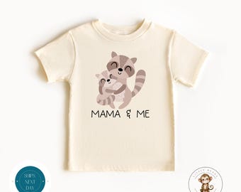 Mama and Me Racoon Kids Tshirt | Animal Baby Onesie® |  Baby Shower Gift | Mommy and Me Shirt