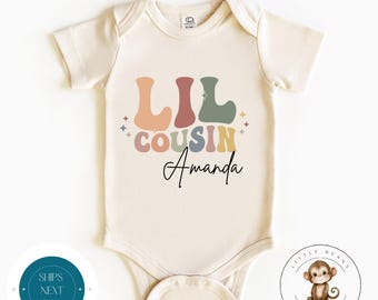 Lil Cousin Personalized Baby Onesie® | Custom Boho Matching Cousin Shirts| Baby through Adult Shirts