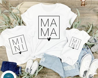 Mama Mini Heart Matching Shirts | Mom Kids Family Shirts | Mothers Day Gift | Gift for Her | New Mom