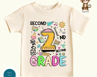 Second Grade Fun Pencil First Day of School Shirt | Unisex 2nd Grade School Shirt | First Day Photos Shirt