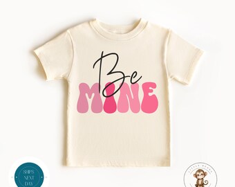 Be Mine Valentine Retro Kids Tshirt | Valentine Onesie® | Custom Kids Tshirt | Kids Valentine Gift