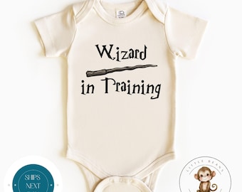 Wizard in Training Baby Onesie® | Baby Shower Gift | Kids Custom Tshirt | New Parent Gift