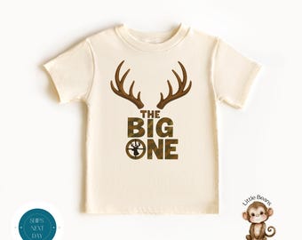 The Big One First Birthday Shirt | Hunting Theme Birthday Onesie® | Boys Birthday Buck Deer Party Sweatshirt