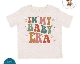 In My Baby Era Toddler Shirt | Vintage Natural Heathered Crewneck | Baby Era Toddler Sweatshirt