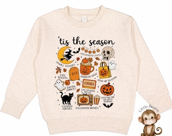 Tis the Season Halloween Kids Sweatshirt: Kids Trick or Treat Party Shirt