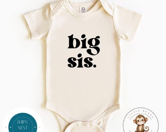Big Sis Retro Baby Onesie® | Big Sister Tshirt | Custom Sister Tshirt | Cute Sister Onesie®