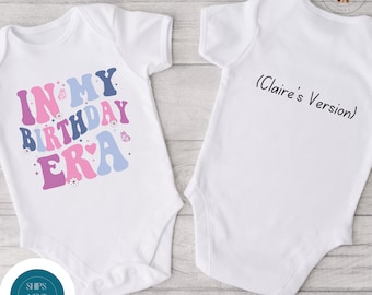 In My Birthday Era Version Front Back Onesie® | Cute Birthday Baby Onesie® | Baby Shower Gift