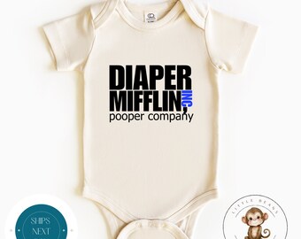 Diaper Mifflen Pooper Company Blue Onesie® | Baby Shower Gift | Funny Cute Onesie®