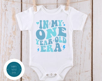 In My One Year Old Era Blue Baby Onesie® | Fourth Birthday Boys Tshirt |  Birthday Party Shirt