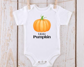 Little Pumpkin Baby Onesie® | Custom Kids Tshirt | Thanksgiving Fall Onesie®