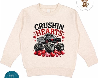 Crushing Hearts Valentine Sweatshirt | Boys Custom Valentines Day Tshirt | Valentine Baby Onesie® | Valentine Outfit