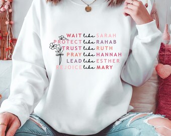 Women of the Bible Christian Sweatshirt | Religious Bible Shirt | Bible Club Sweatshirt | Gift for Her