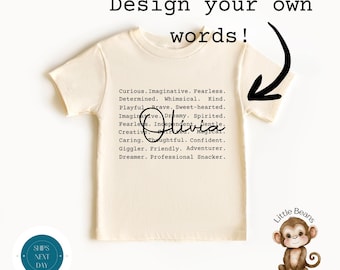 Personalized CUSTOM Girl Name Words Sweatshirt | Make your own Words