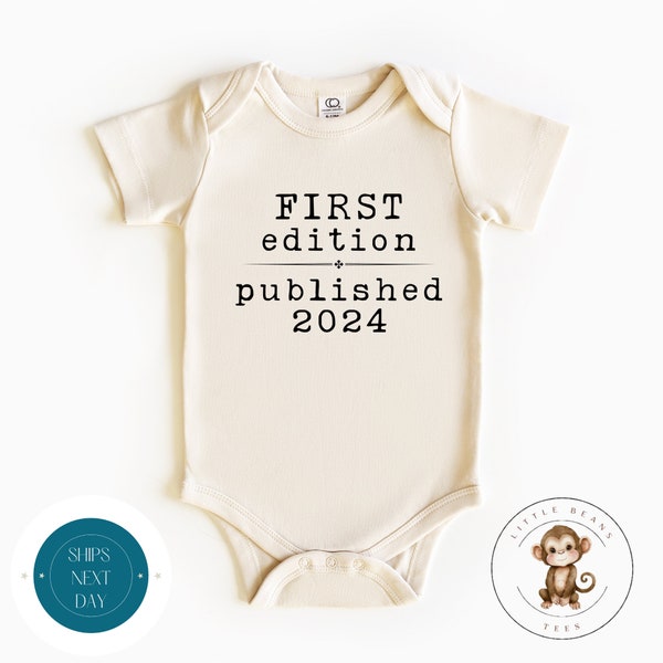 First Edition Baby Onesie® | Cute Annoucement Baby Onesie® | Baby Shower Gift | New Parent Gift