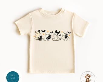 Ghosts and Cats Halloween Kids Shirt | Halloween Kids Sweatshirt | Halloween Cute Baby Onesie®