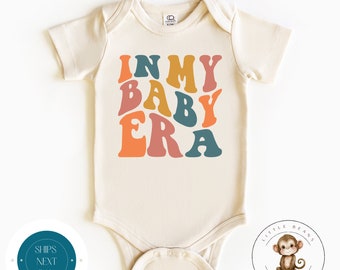 In My Baby Era Retro Natural Baby Onesie | Kids Tshirt | Custom Baby Bodysuit | Baby Shower Gift