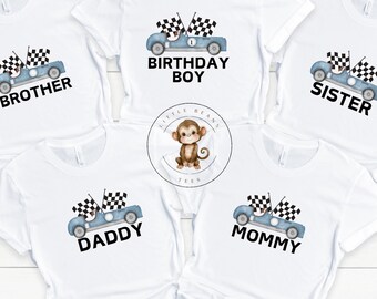 Retro Vintage Car Family Birthday Shirts | Kids Birthday Matching Shirts | Mommy Daddy Sister Brother Birthday Shirts