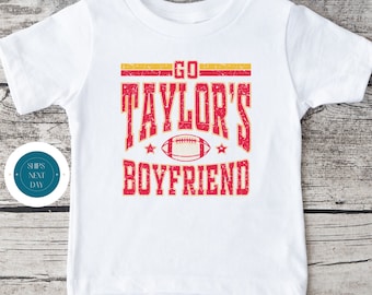 Go Taylors Boyfriend Kids Tshirt | Superbowl Onesie® | Custom Baby Onesie® | Baby Shower Gift