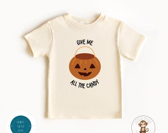 Give Me All The Candy Halloween Kids Tshirt | Cute Custom Halloween Baby Onesie® | Halloween Party Kids Shirt