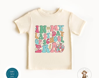 Last Day Of School Pastel Kids Tshirt | Summer Vacation | Cute Kids Gift |  End of Year School Shirt