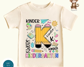 Kindergarten Fun Pencil First Day of School Shirt | Unisex Kindergarten  School Shirt | First Day Photos Shirt