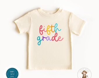Fifth Grade Pastel School Shirt | First Day of Fifth Grade | First Day School Photo Shirt | Back to School Shirt