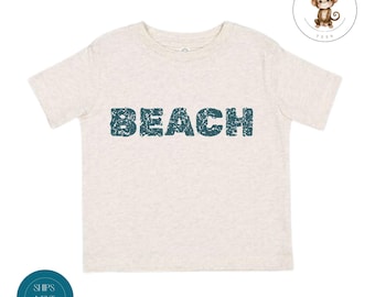 Beach Distressed Font Kids Shirt | Summer Vacation Kids Shirt | Cute Baby Onesie® Shower Gift