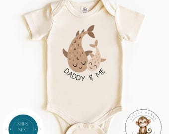 Daddy and Me Fish Baby Onesie® | Cute Baby Onesie® |  Baby Shower Gift | Animal Theme Onesie®