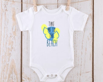 Take Me To The Beach Onesie® | Custom Kids Tshirt | Summer Onesie® | Take Me To The Beach Tee